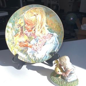Schmid collector plate and matching figurine “Star”s Spring” 1981